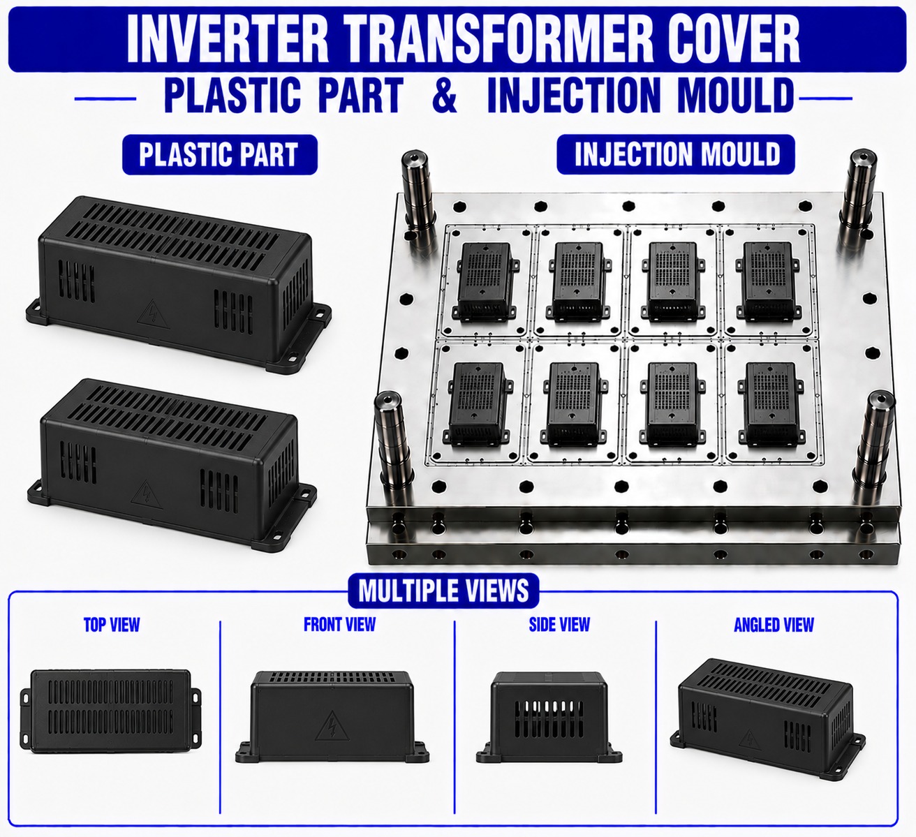 Inverter Plastic Transformer Cover Mould and Moulding Service